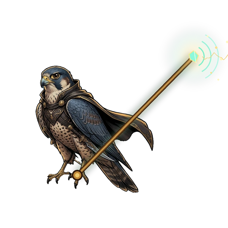 Merlin holding his glowing listening wand